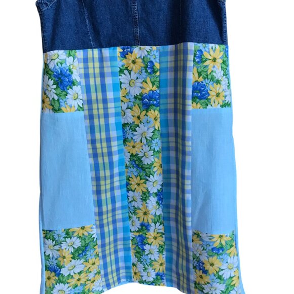 Handmade Patchwork Duster, S-M: Upcycled Boho Floral Spring Layering Jacket - Picture 5 of 12